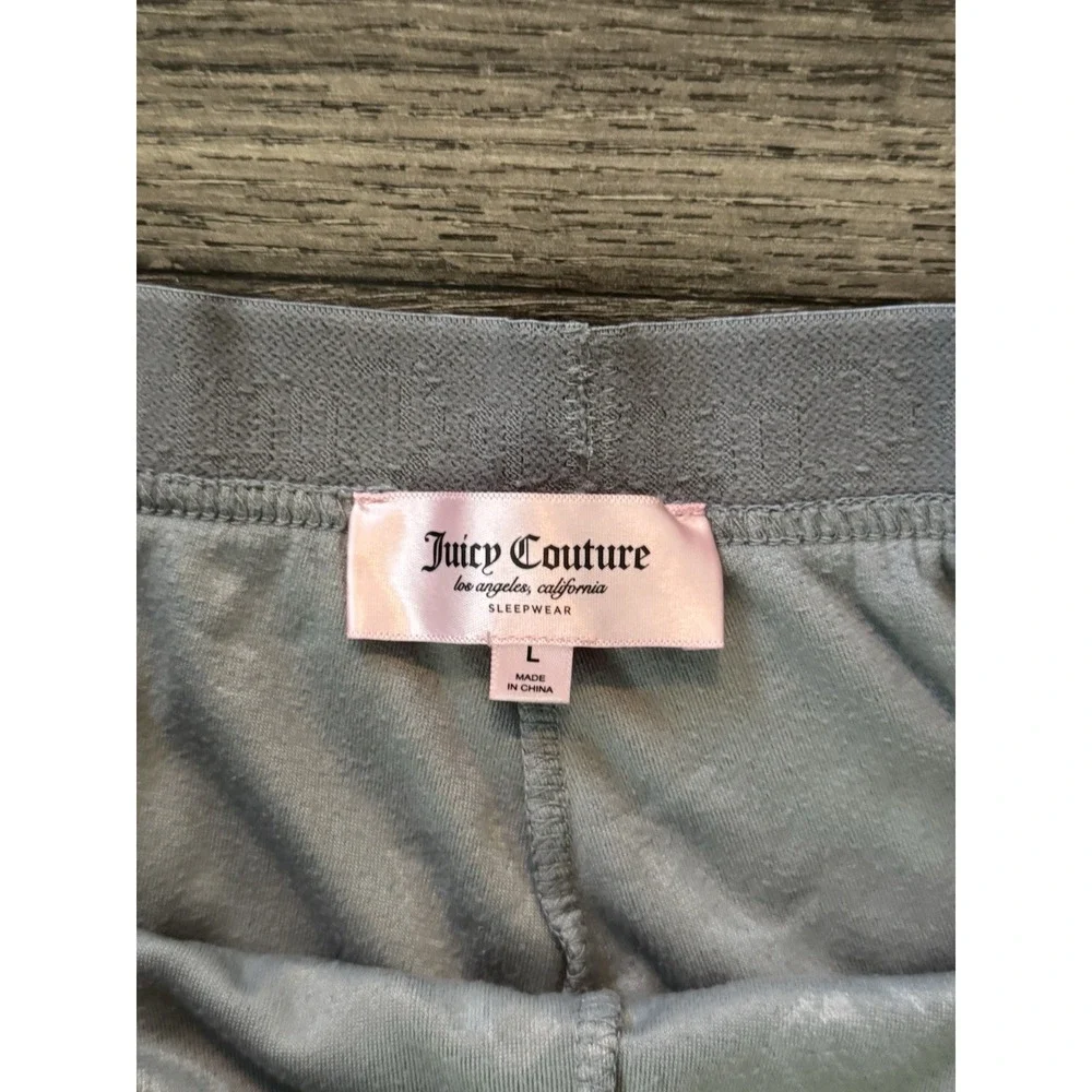 Juicy Couture Shorts Womens Large‎ Gray Sleep Velour - Picture 6 of 7